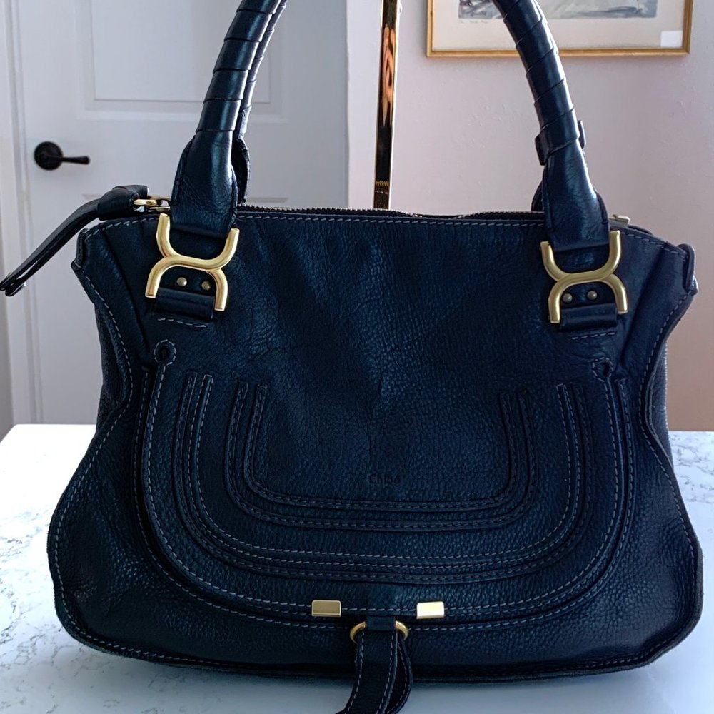 SOLD SOLD SOLD Chloe Marcie Black Leather Handbag Shoulder Bag Satchel